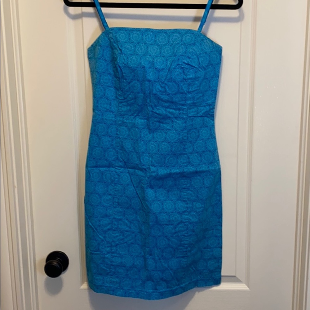 The Limited Stretch Blue Pattern Summer Dress